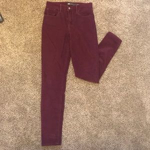Levi’s high rise skinny corduroy’s